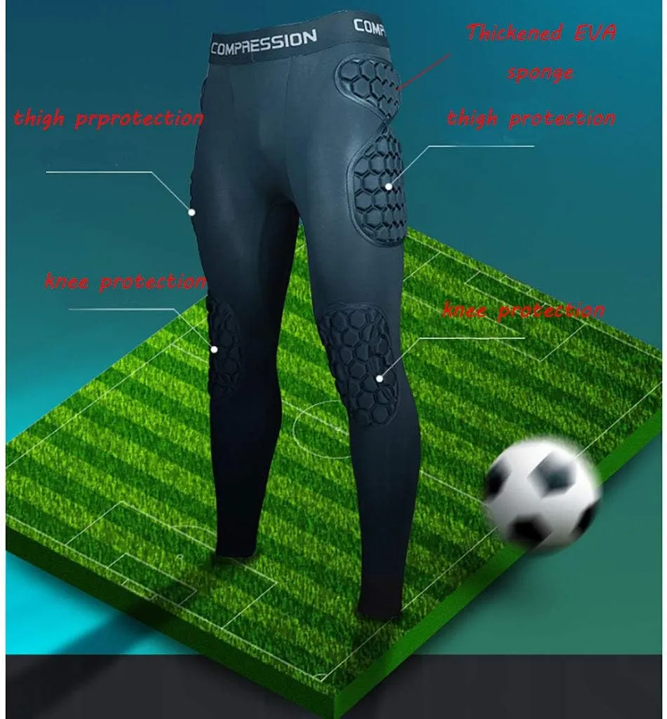 Men's Goalkeeper Shirt Padded Football Protective Gear for Men Training Suit Rib Protector for Soccer Basketball Paintball