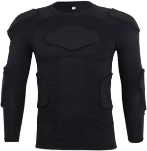 Men's Goalkeeper Shirt Padded Football Protective Gear for Men Training Suit Rib Protector for Soccer Basketball Paintball