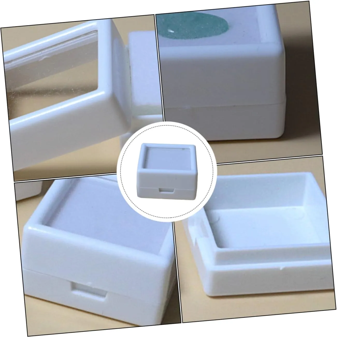 Mens Jewellery Box 5pcs Boxes Jewelry Box Jewelry Necklace Organizer Rock Display Case Loose Gem Holder Plastic White Watch Gift Box