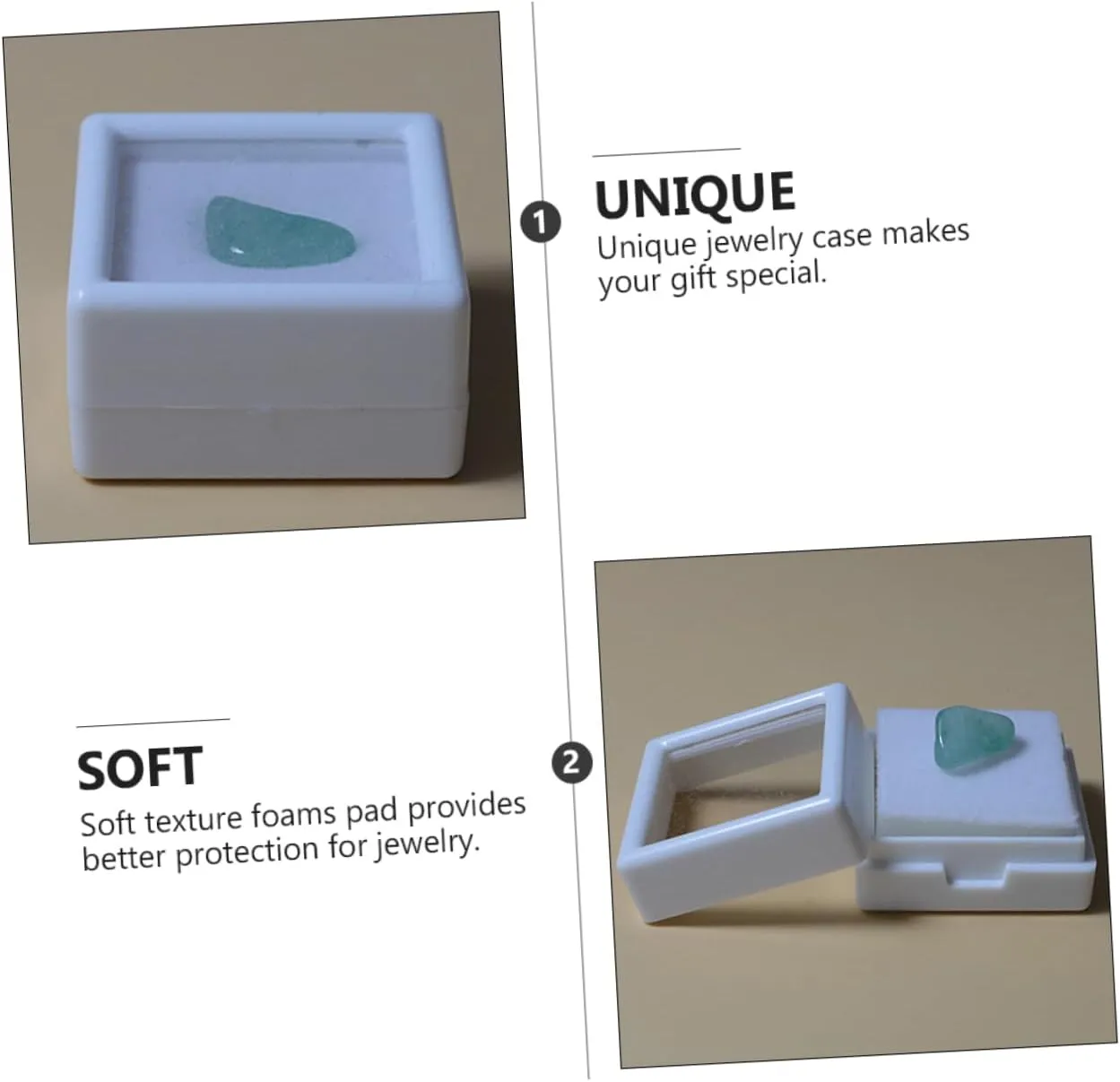 Mens Jewellery Box 5pcs Boxes Jewelry Box Jewelry Necklace Organizer Rock Display Case Loose Gem Holder Plastic White Watch Gift Box