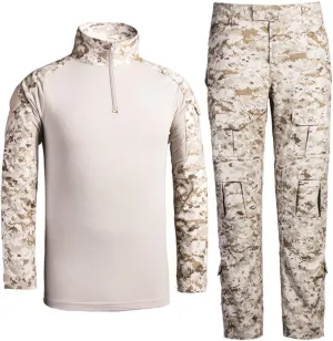 Men's Military Tactical Shirt and Pants Airsoft Paintball Hunting Combat Uniform Army Camo