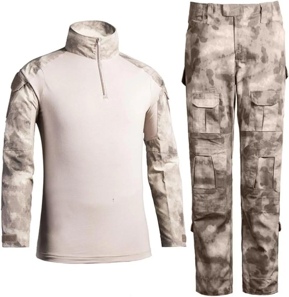 Men's Military Tactical Shirt and Pants Airsoft Paintball Hunting Combat Uniform Army Camo