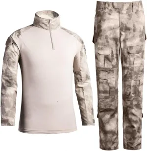Men's Military Tactical Shirt and Pants Airsoft Paintball Hunting Combat Uniform Army Camo
