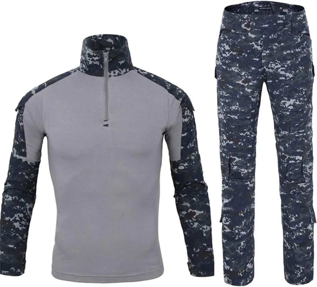 Men's Military Tactical Shirt and Pants Airsoft Paintball Hunting Combat Uniform Army Camo