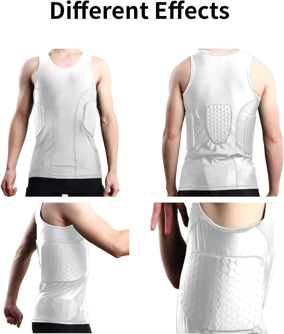 Mens Padded Football Shirt Mens Padded Compression Shirt Football Rib Protectors for Baseball Basketball Paintball Rugby