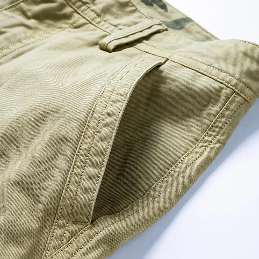 Men's Regular Fit Tactical Cargo Shorts - Summer Cotton Casual Shorts with Zipper Pockets