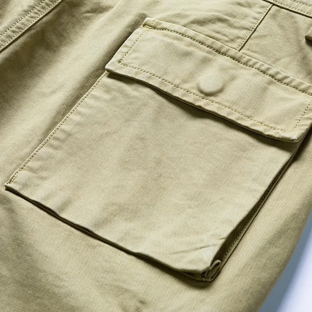 Men's Regular Fit Tactical Cargo Shorts - Summer Cotton Casual Shorts with Zipper Pockets