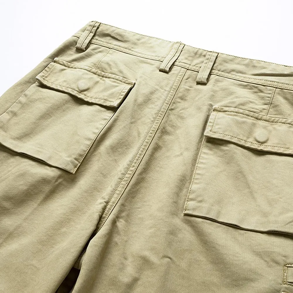 Men's Regular Fit Tactical Cargo Shorts - Summer Cotton Casual Shorts with Zipper Pockets