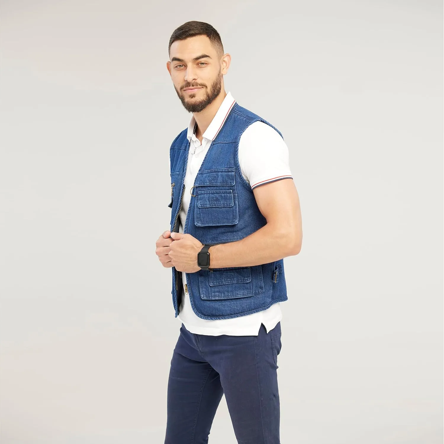 Men's Utility Work Hunting Travel Fishing Multi-Pockets Outdoor Vests