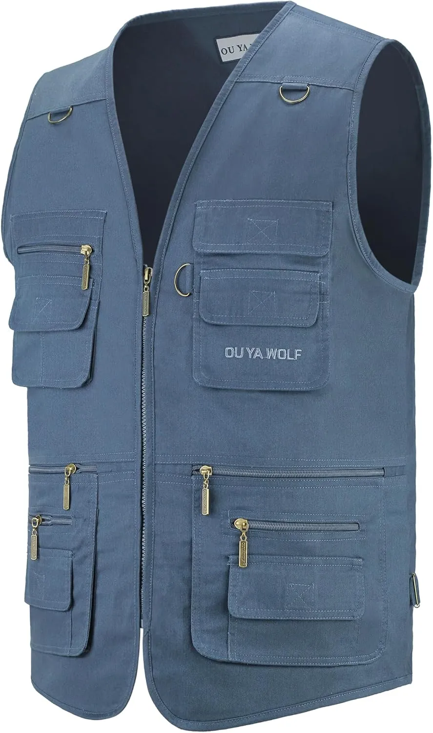 Men's Utility Work Hunting Travel Fishing Multi-Pockets Outdoor Vests