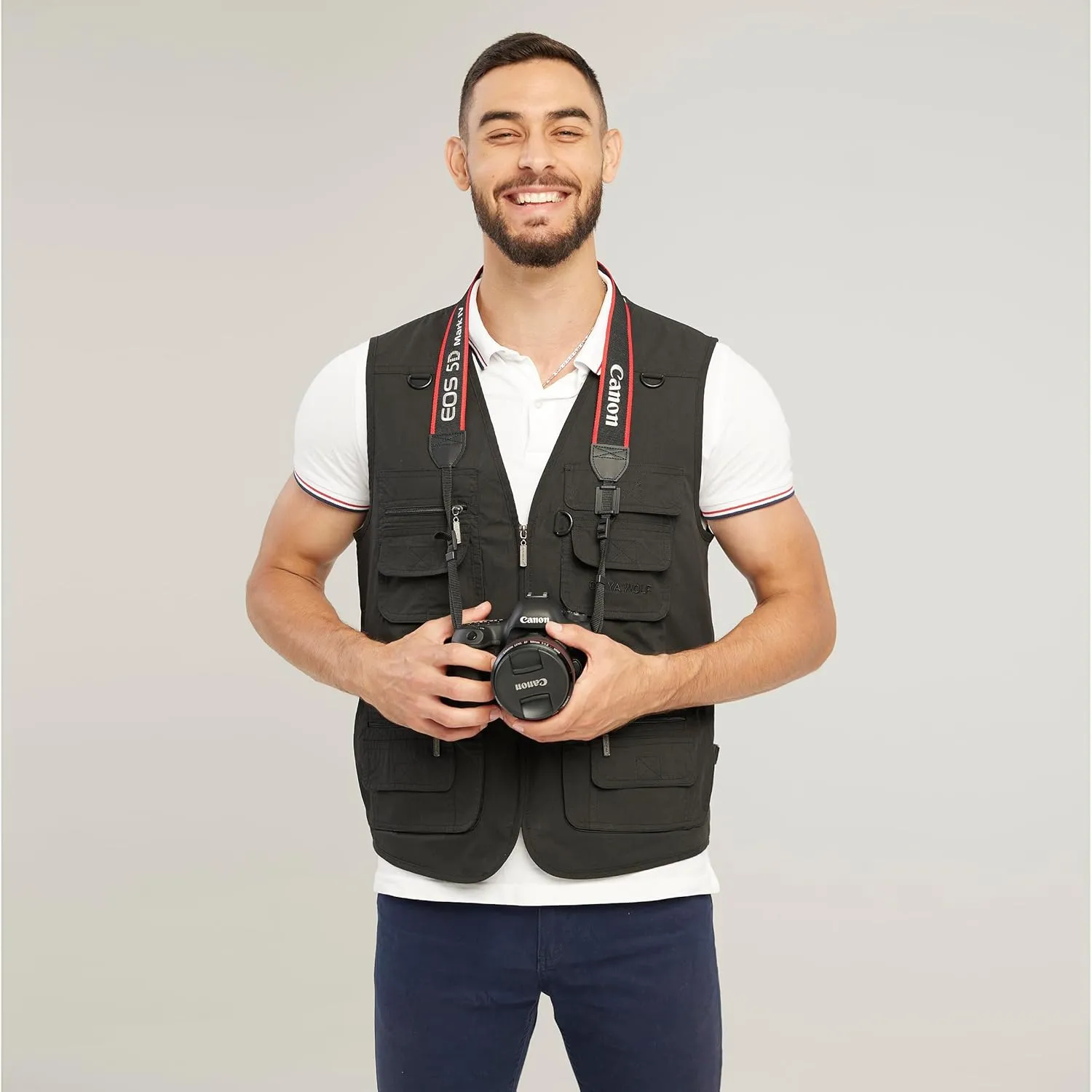 Men's Utility Work Hunting Travel Fishing Multi-Pockets Outdoor Vests