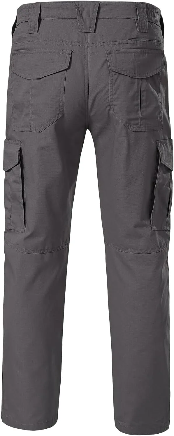 Mens Work Pants Cargo Tactical Construction for Men Ripstop Water Resistant Outdoor Hiking Military Army with Pockets