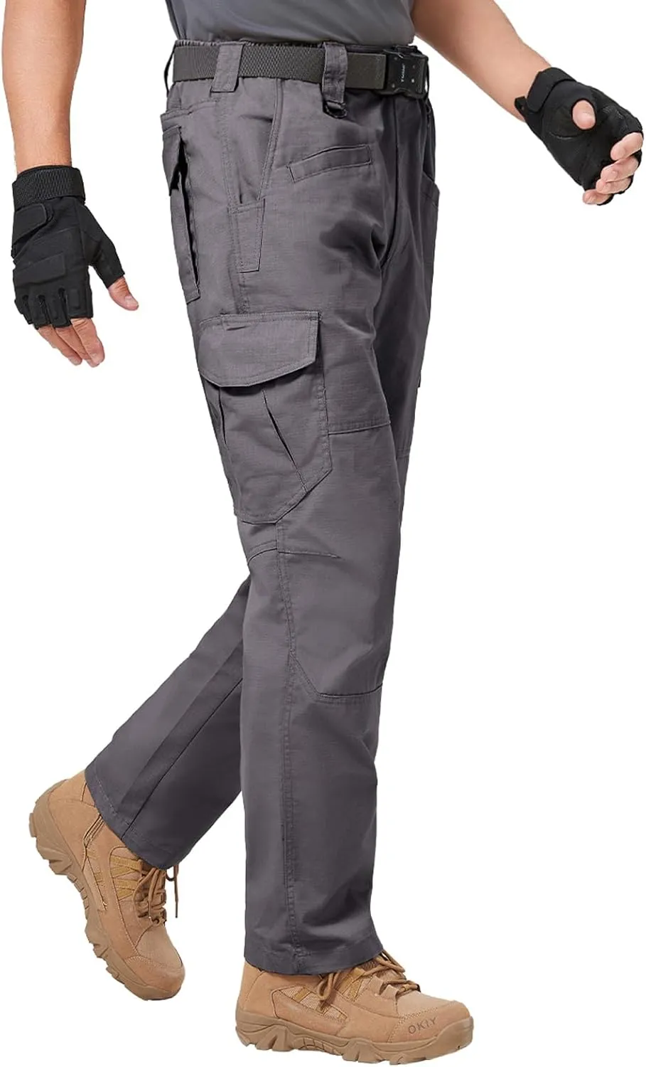 Mens Work Pants Cargo Tactical Construction for Men Ripstop Water Resistant Outdoor Hiking Military Army with Pockets