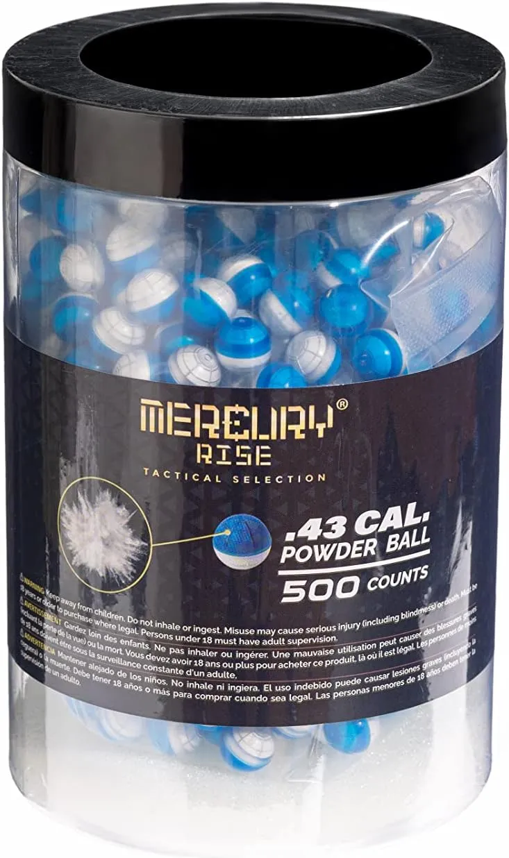 Mercury Rise Self Defense Powder Ball Ammo for Training Pistol Paintball Gun