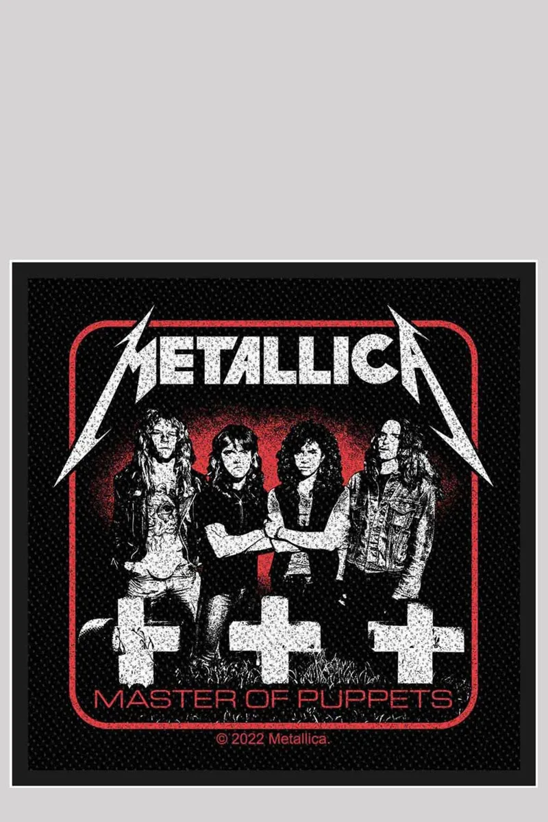 Metallica Woven Patch: Master Of Puppets Band Sew-On Badge