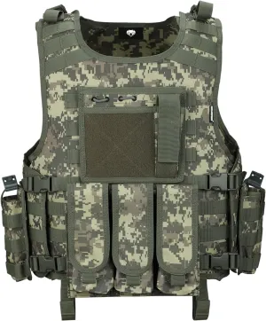MGFLASHFORCE Tactical Airsoft Vest Adjustable Modular Paintball Vest