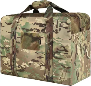 Military Duffle - 52L Heavy Duty Extra Large Army Tactical Bag for Shooting, Camping, Hiking, Traveling, Stealth Survival & More (CP Camo)