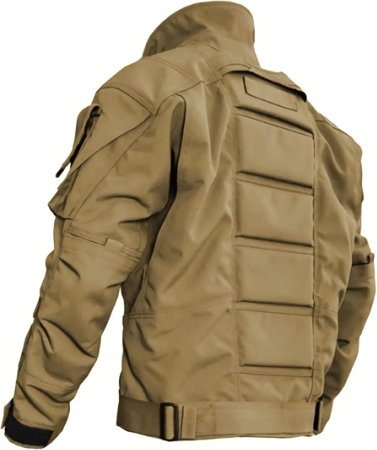 Military Jacket for Men 1000D Cordura Tactical Jacket Hard Shell Water Resistant Army Jacket Coat Hiking Bushcraft