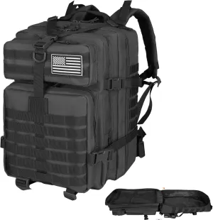 Military Tactical Backpack 45L Large Army Assault Pack 3 Day Bug Out Bag Men Molle Daypack Camping Outdoor Rucksack For Women Backpacks Black
