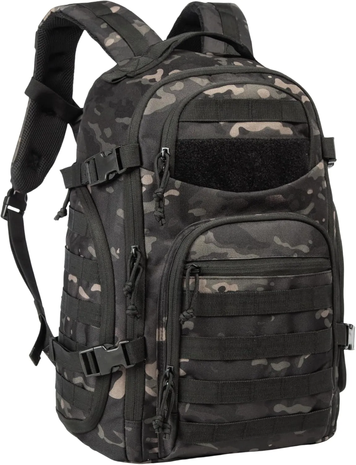 Military Tactical Backpack for Men, 35L Tactical Laptop Backpack, Tactical Bag Bug Out Bag, Army 3 Days Assault Pack - Black&Camo