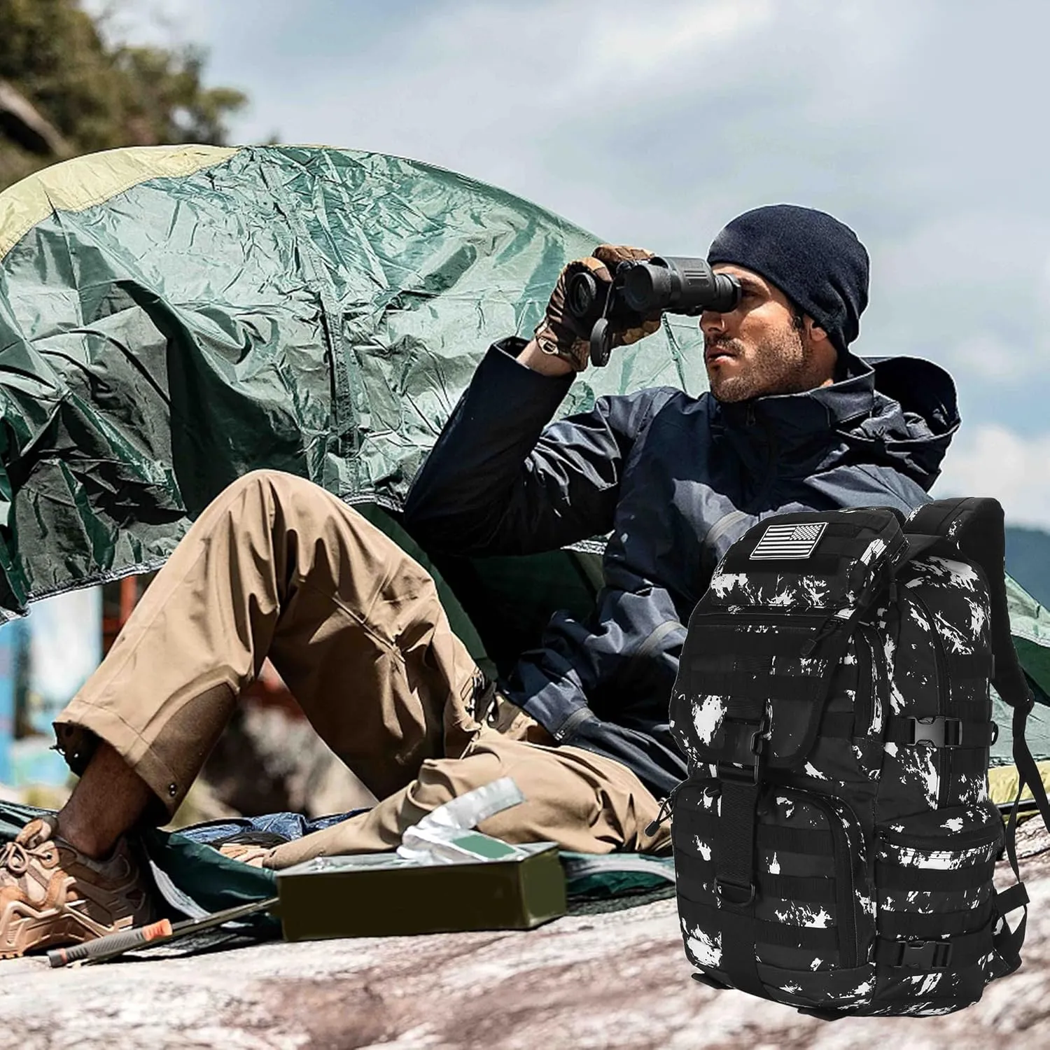 Military Tactical Backpack Waterproof Outdoor Hunting Backpack Large Capacity Hunting Day Pack