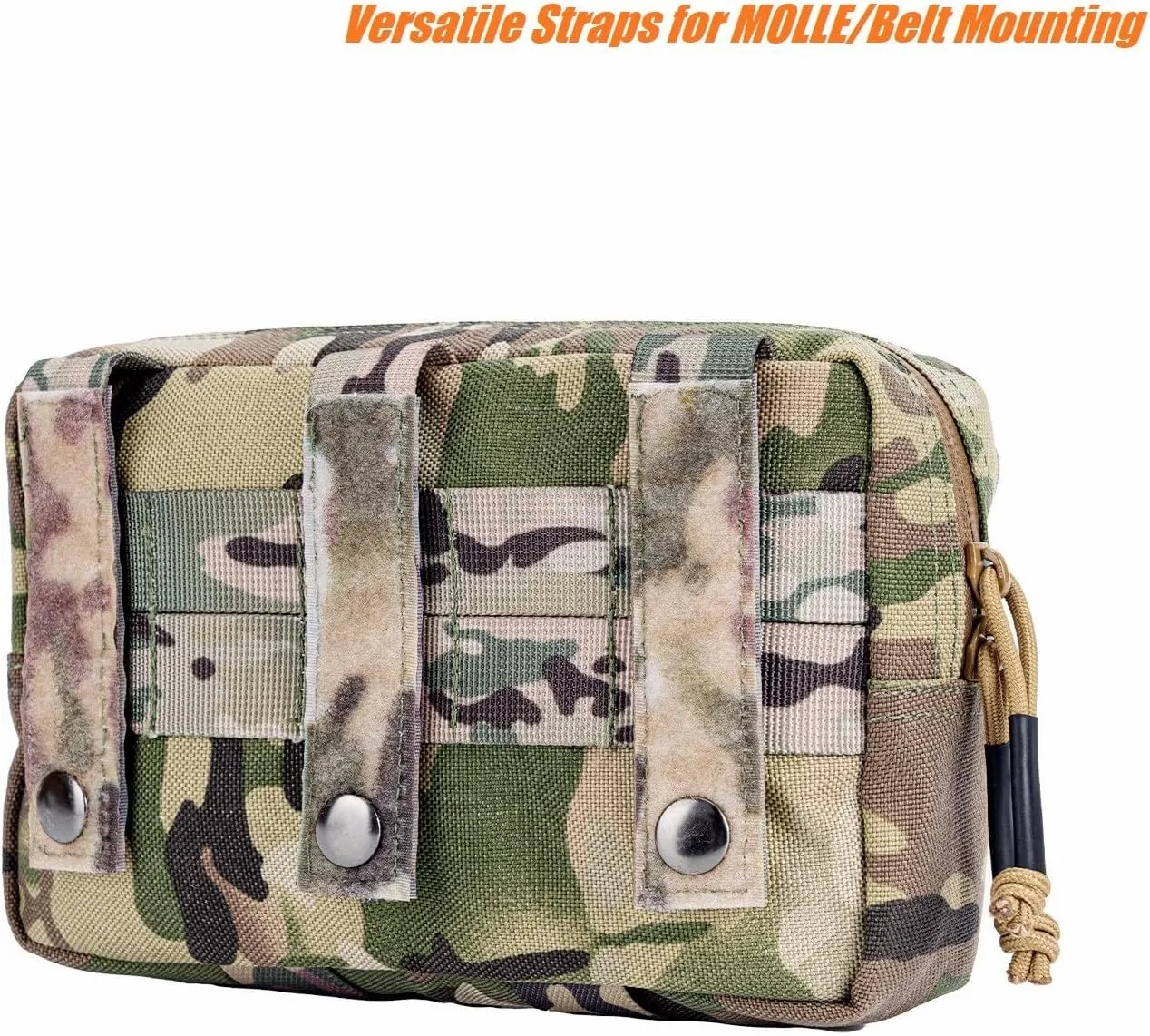 Mini Modular Admin Pouch Tactical MOLLE Utility Tool Pouch for Chest Rig Duty Vest Battle Belt Backpack Accessory Small Dangler Bag EDC Gear Carrier IFAK Medical Kit Organizer