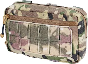 Mini Modular Admin Pouch Tactical MOLLE Utility Tool Pouch for Chest Rig Duty Vest Battle Belt Backpack Accessory Small Dangler Bag EDC Gear Carrier IFAK Medical Kit Organizer