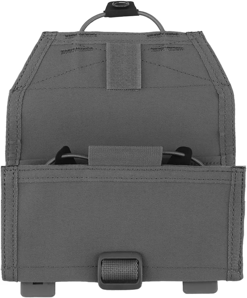 Molle Phone Holder,Map Tactical Pouch Chest Board Plate Carrier Stand Bag,Airsoft Paintball Military CS Gear,Molle Universal Folded Pack (Grey)