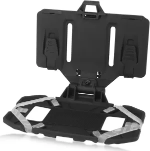 Molle Tactical Phone Holder,Vest Chest Rig Folded Phone Mount,Hands-Free Phone Board Plate Carrier Pouch,Airsoft Hunting Paintball Gear (Holder BK)