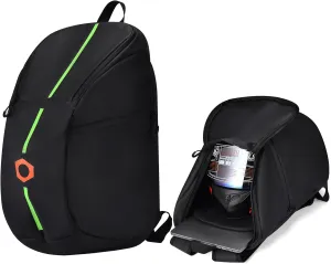 Motorcycle Helmet Backpack,Large Capacity Waterproof Racing Helmet Storage Bag Cover for Powersports/Motorcross,Travel Case Backpack Accessories for Full Face/Welding/Snowmobile Helmet