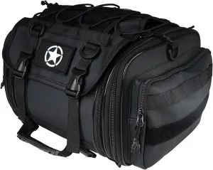 Motorcycle Travel Luggage Bags, Expandable Motorbike Rear Tail Bag Saddle Bag 40L Storage Bag Helmet Bag with Straps
