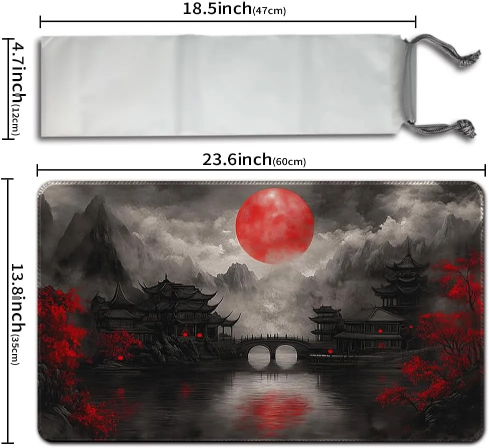 MTG Playmat 23.6x13.8 Inch Board Game Card Game Trading Card Game Mat Mouse Pad TCG Game Mat Stitched Edge Smooth Surface Rubber Base for Board Games,Card Showdown. (MTA105)