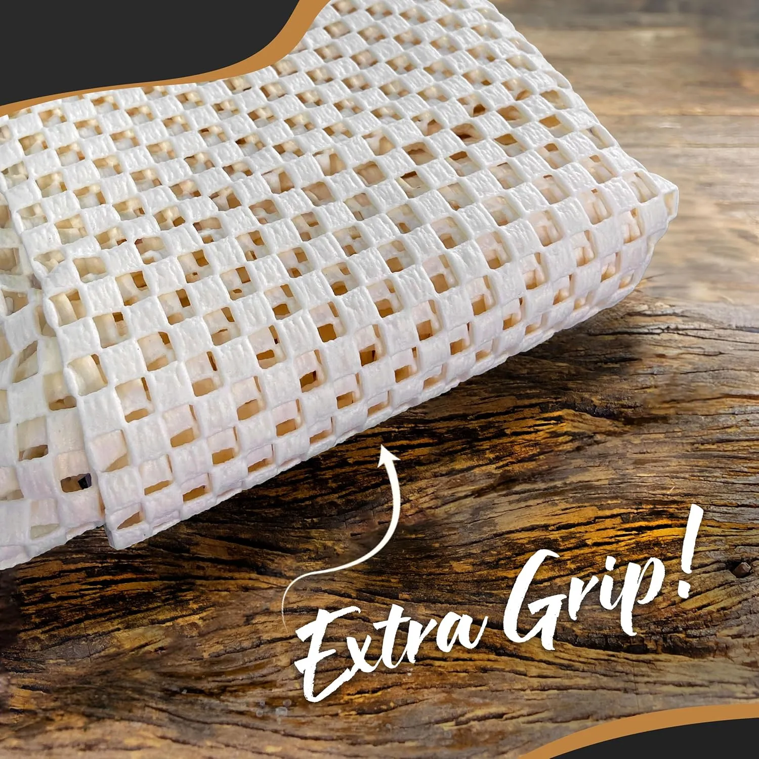 Nevlers 5'x7' White Anti Slip Rug Mat Non Skid Design | PVC Non Slip Rug Pads | Customizable Open Weave Rug Pad for Hardwood Floors