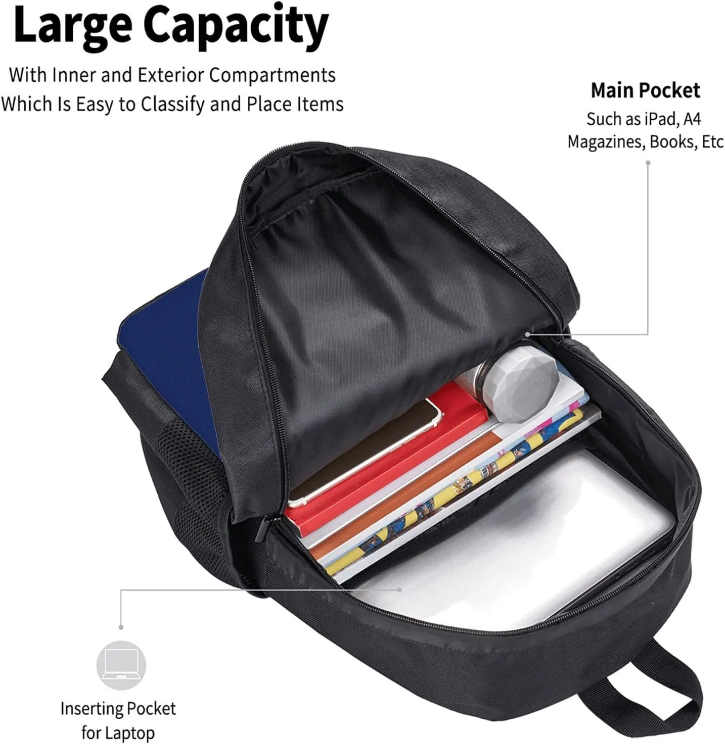 Norway Norwegian Flag Travel Backpack Casual Backpacks 15 Inch Laptop Back Pack Lightweight Rucksack Outdoor Sport Daypack Large Bags for Working Camping Hiking