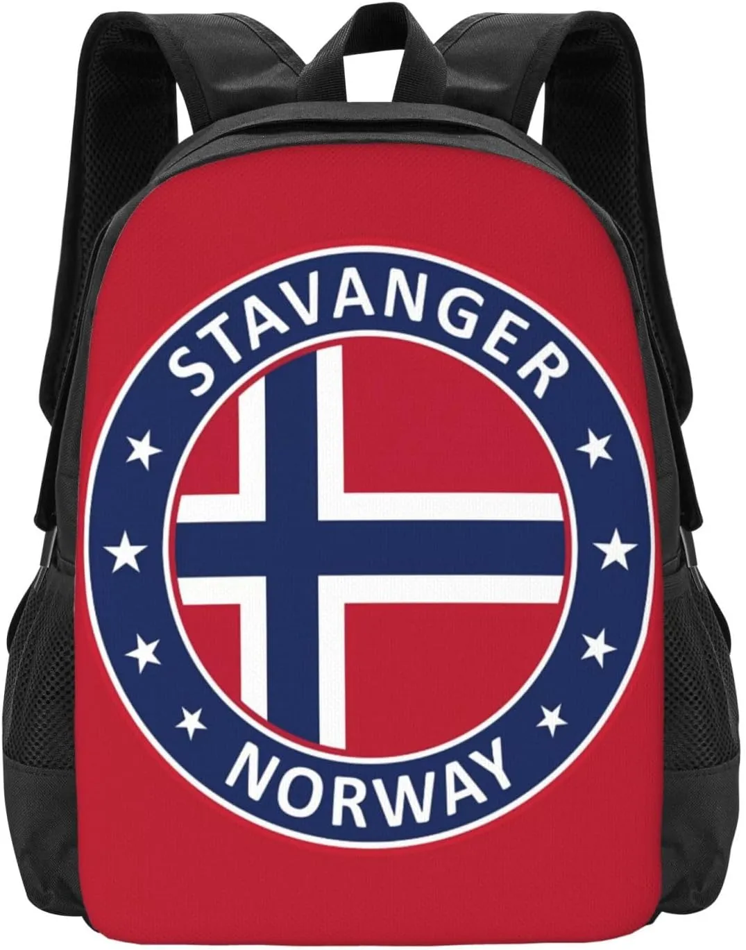 Norway Norwegian Flag Travel Backpack Casual Backpacks 15 Inch Laptop Back Pack Lightweight Rucksack Outdoor Sport Daypack Large Bags for Working Camping Hiking