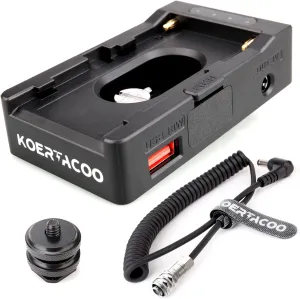NP-F Battery Plate Adapter   BMPCC 4K/6K Locking DC Cable to Power Blackmagic Pocket Cinema Camera 4K/6K,Compatible with Sony NP-F970 F960 F770 F750 F570 F550 Battery.