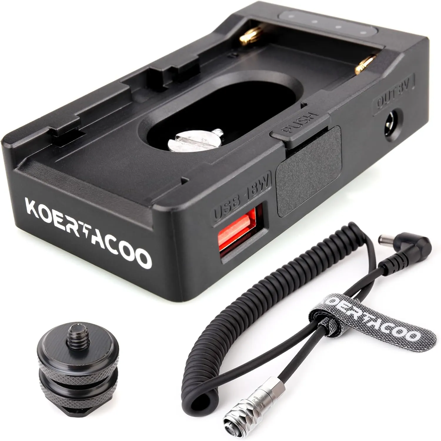 NP-F Battery Plate Adapter   BMPCC 4K/6K Locking DC Cable to Power Blackmagic Pocket Cinema Camera 4K/6K,Compatible with Sony NP-F970 F960 F770 F750 F570 F550 Battery.