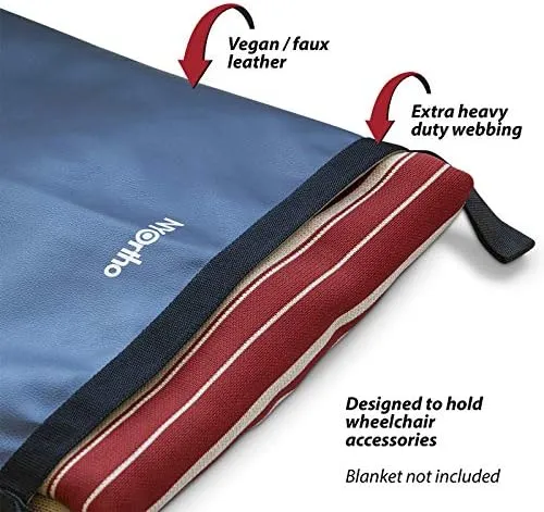NYOrtho Wheelchair Footrest Bag/Leg Rest Bag/Footrest Extender Storage Bag Bariatric (Fits Wheelchair Seat Widths 22" - 26")