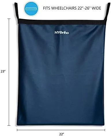 NYOrtho Wheelchair Footrest Bag/Leg Rest Bag/Footrest Extender Storage Bag Bariatric (Fits Wheelchair Seat Widths 22" - 26")