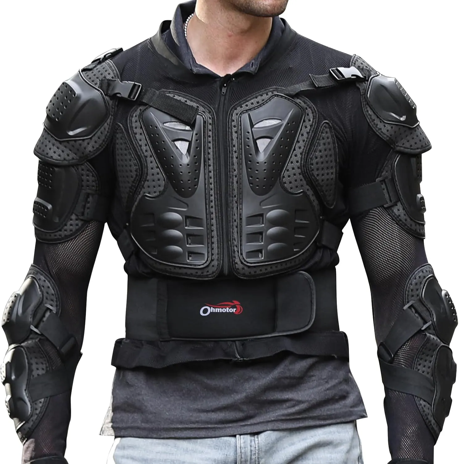 OHMOTOR Motorcycle Body Protective Jacket Armor Men, Motocross Riding Protective Gear,ATV Dirt Bike Chest Spine Protector