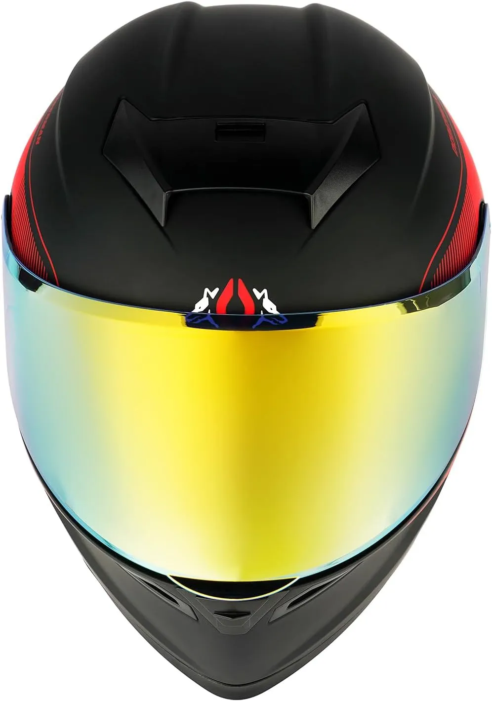 Orthrus Modular LED Full Face Motorcycle Helmet - DOT Approved Flip-Up Dual Visor Sun Shield & Bluetooth Ready for Adults Men Women - Street Bike/Motocross (Dobermann Red, S)