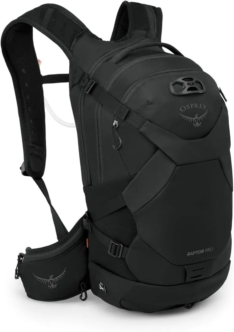 Osprey Raptor Pro Men's Biking Backpack with 2.5L Hydraulics Reservoir, Black