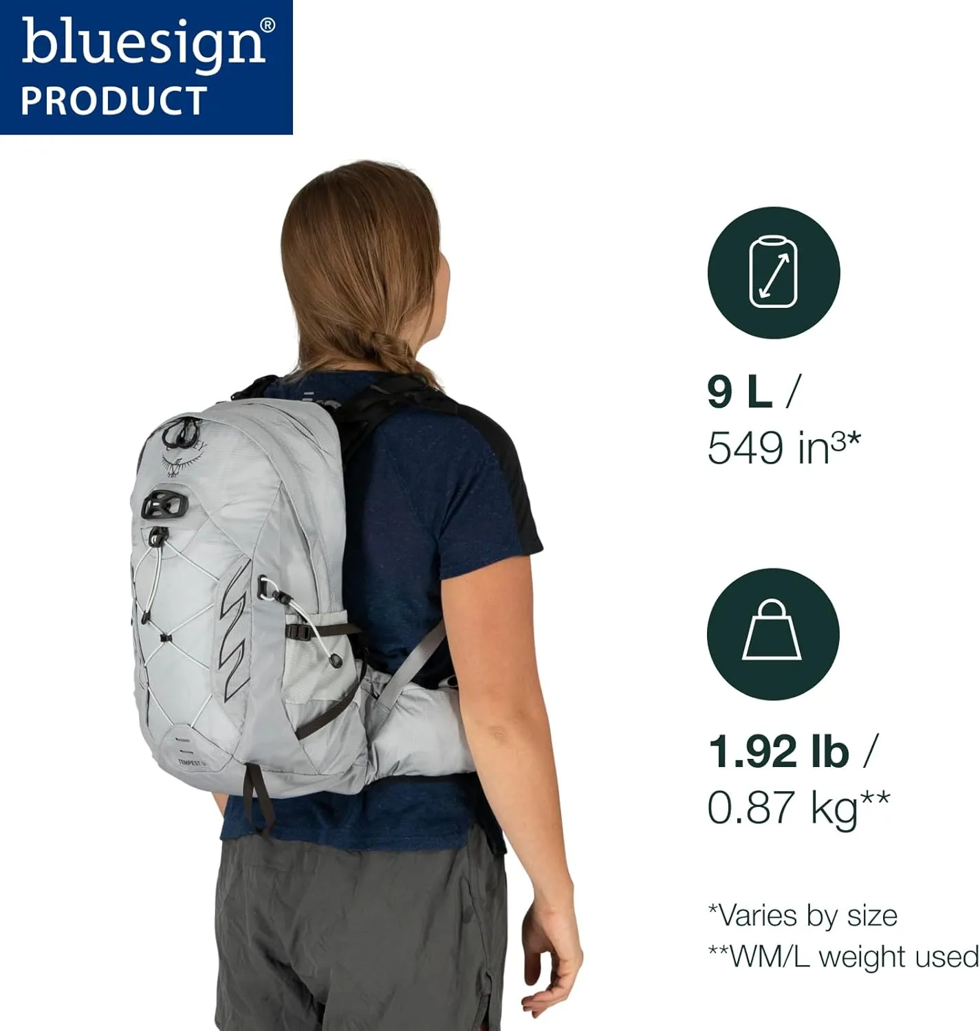 Osprey Tempest 9L Women's Hiking Backpack with Hipbelt, Violac Purple, WM/L