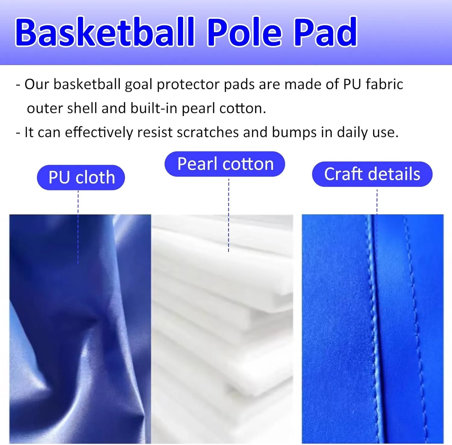 Outdoor Basketball Hoop Padding Cushion with Nylon Fastener, Round Basketball Pole Pad Fit Dia 4 5 6 8 In Metal/ Cement Post/ Column/ Pipe, Foam Garage Pole Pads Shock Absorbing(Pink,Dia 140mm (5 1/2i