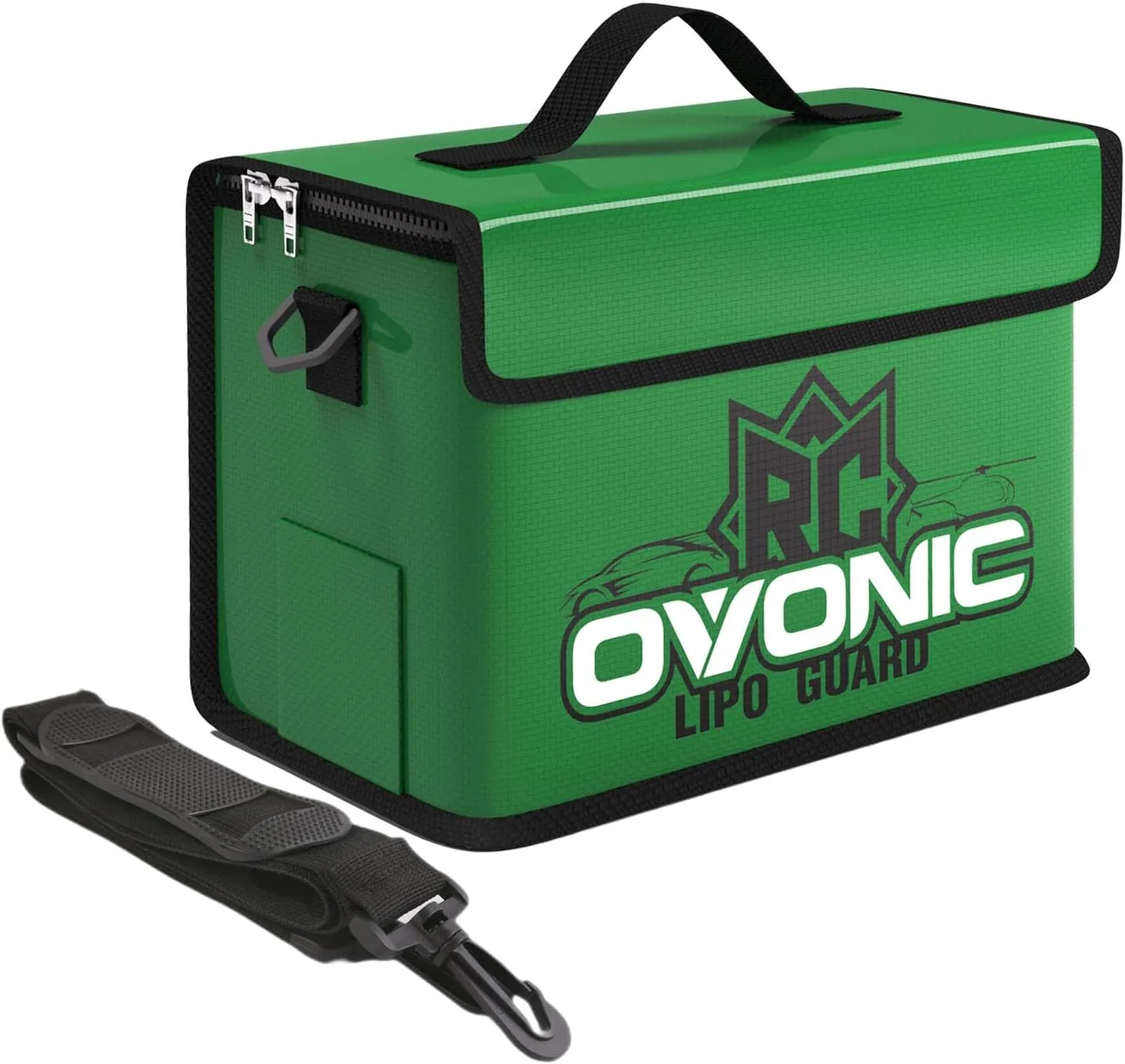 OVONIC Lipo Safe Bag Fireproof Explosionproof Bag Large Capacity Lipo Battery Storage Guard Safe Pouch for Charge & Storage(260X130X180mm 251g)