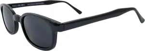 Pacific Coast The Original X-KD's Biker Shades By PCSUN 20% Larger Black Frames Super Dark Lens