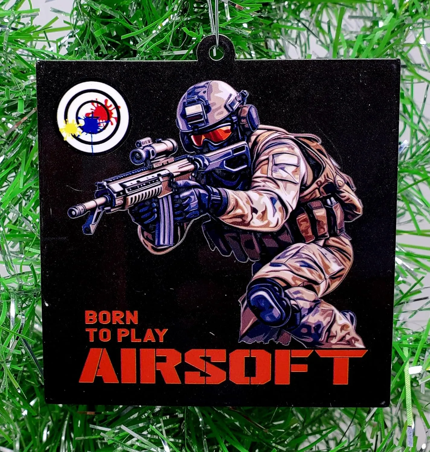 Paintball Airsoft Ornament - Born to Play Airsoft