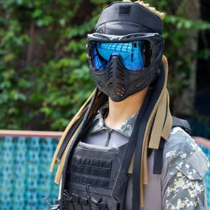 Paintball Mask Anti Fog, Airsoft Mask Full Face Adjustable Protection Gear, Tactical Mask for Men Motorcycle Riding Skiing Face Protection