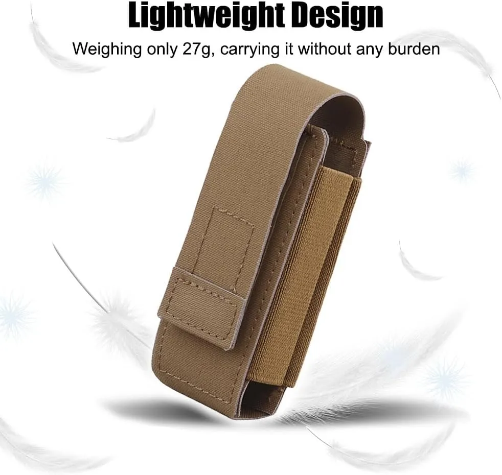 Pepper Spray Holster, Molle Pepper Spray Pouch, Tactical Belt Flashlight Holder for Hiking Travel Cycling Exploration Camping