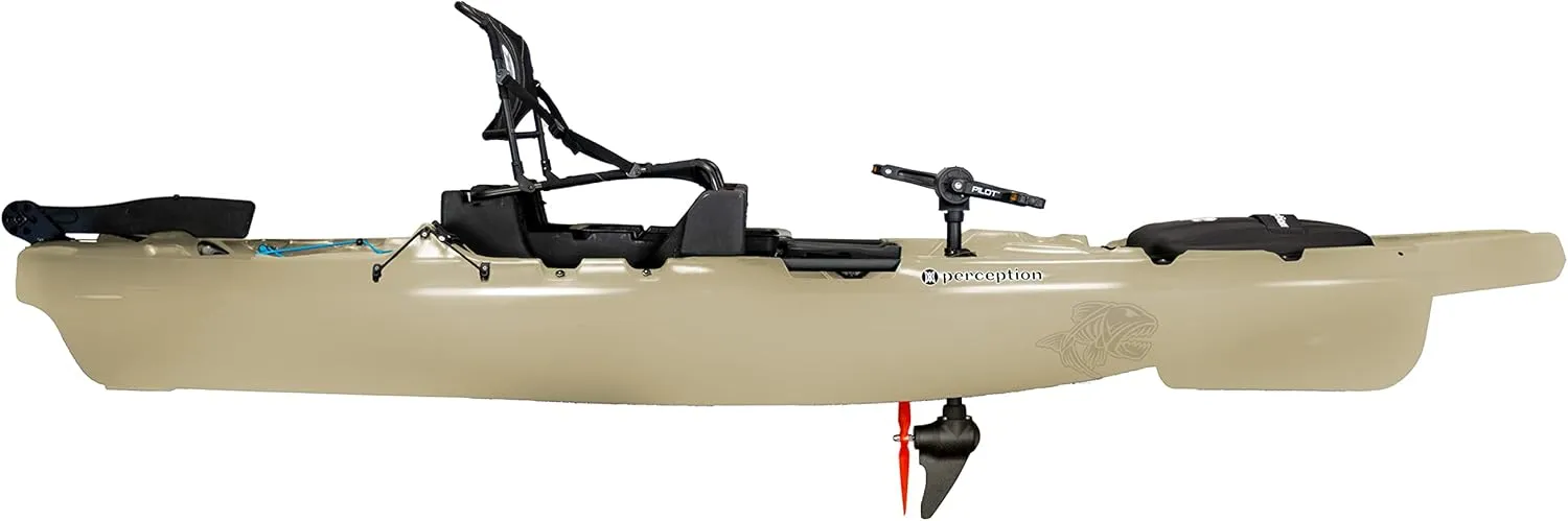 Perception Showdown Sit on Top Pedal Drive Fishing Kayak - Fold Away Lawn Chair Seat